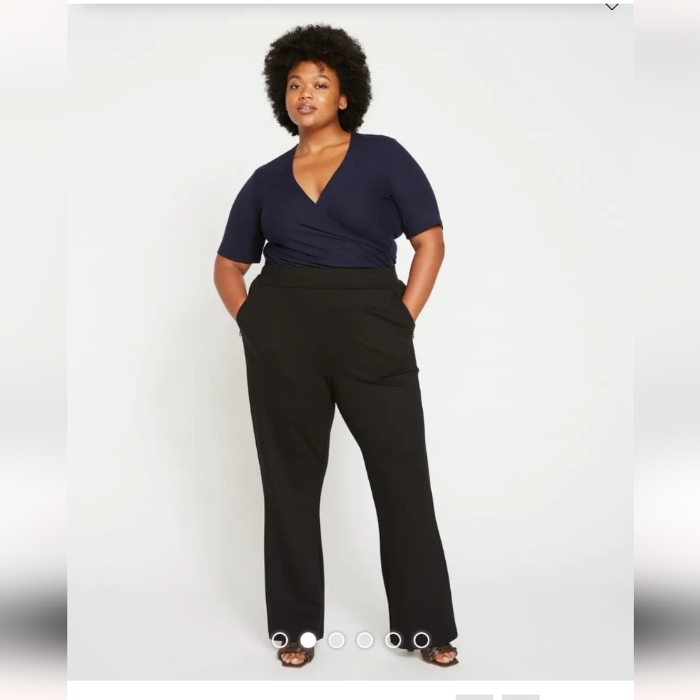 NWT Universal Standard Pull-on Ponte Bootcut Pants in black